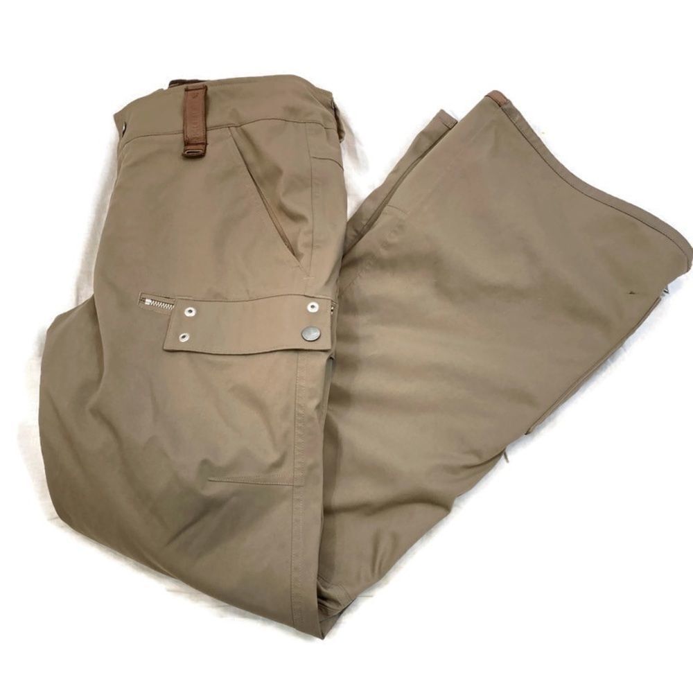 Womens Holden Brand Dark Khaki Flare Leg Ski Snowboard Pants Size Medium